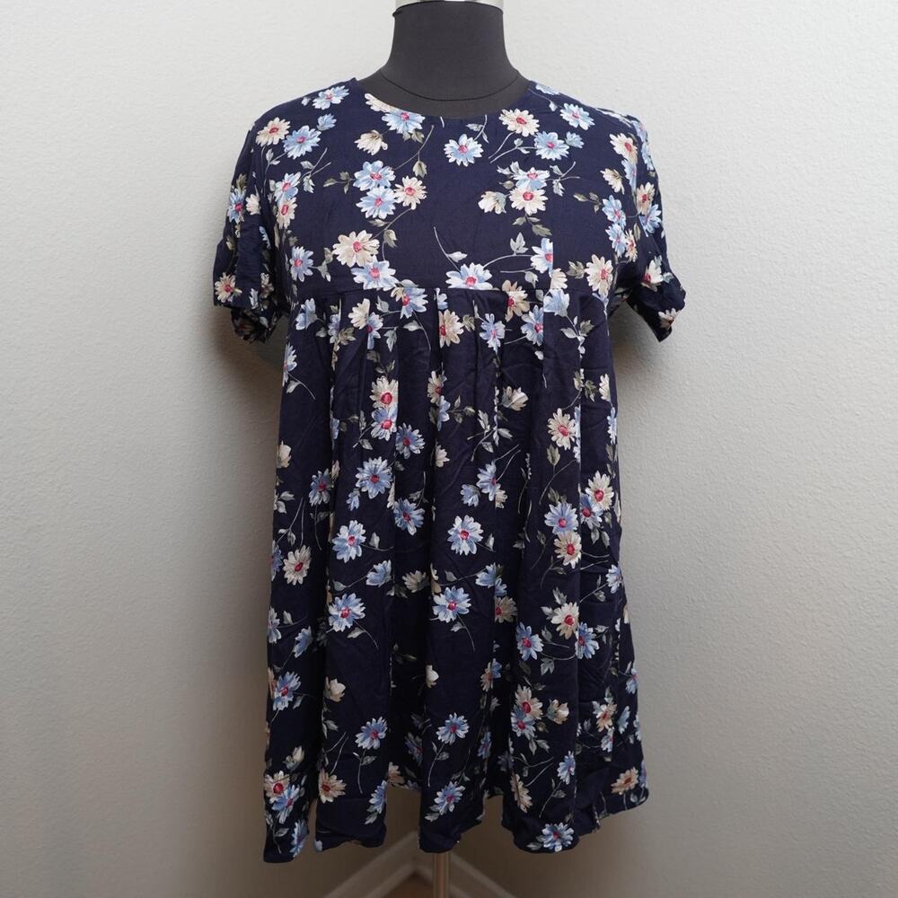 Paquette Too Floral Babydoll Dress 90s